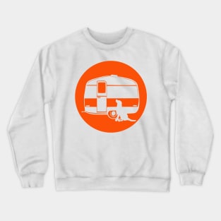 ALL YOU NEED A DOG A CARAVAN ORANGE Crewneck Sweatshirt